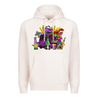 Pale Pink mardi gras gnome truck Premium Hoodie - CowGirlArtShop