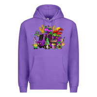 Purple mardi gras gnome truck Premium Hoodie - CowGirlArtShop