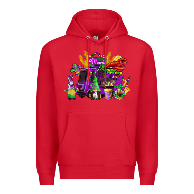 Mardi Gras Gnome Truck Premium Hoodie by CowGirlArtShop | Teevron