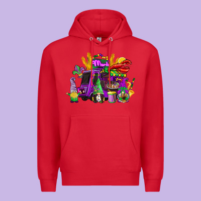 Mardi Gras Gnome Truck Premium Hoodie Designed By Cowgirlartshop