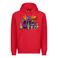 Red mardi gras gnome truck Premium Hoodie - CowGirlArtShop
