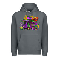 Rock mardi gras gnome truck Premium Hoodie - CowGirlArtShop