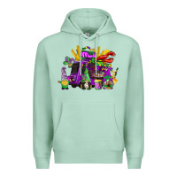 Seafoam mardi gras gnome truck Premium Hoodie - CowGirlArtShop