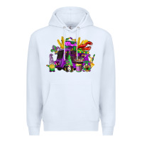 White mardi gras gnome truck Premium Hoodie - CowGirlArtShop