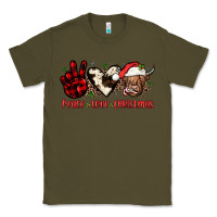Army Green peace love christmas Classic Tee - JahusDesignShop
