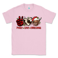 Bubblegum Pink peace love christmas Classic Tee - JahusDesignShop