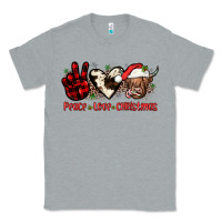Heather Grey peace love christmas Classic Tee - JahusDesignShop