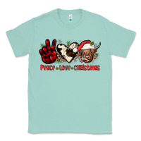 Seafoam peace love christmas Classic Tee - JahusDesignShop