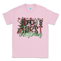 Bubblegum Pink Baby's First Christmas Classic Tee - CowhideDigitalArt