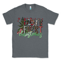 Charcoal Heather Baby's First Christmas Classic Tee - CowhideDigitalArt