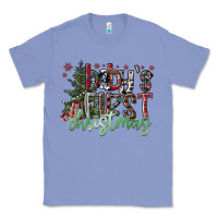 Colony Blue Baby's First Christmas Classic Tee - CowhideDigitalArt