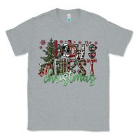 Heather Grey Baby's First Christmas Classic Tee - CowhideDigitalArt