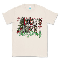 Natural Baby's First Christmas Classic Tee - CowhideDigitalArt