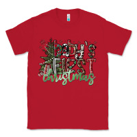 Red Baby's First Christmas Classic Tee - CowhideDigitalArt