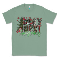 Sage Baby's First Christmas Classic Tee - CowhideDigitalArt