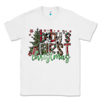 White Baby's First Christmas Classic Tee - CowhideDigitalArt
