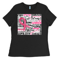 Black breast cancer ribbon Ladies Tee - JahusDesignShop
