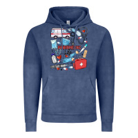 Vintage Denim can't talk right now doing paramedic stuff Vintage Hoodie - MaliasSmallBusiness