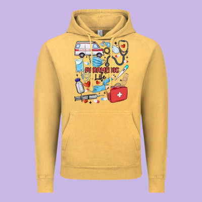 Can't Talk Right Now Doing Paramedic Stuff Vintage Hoodie Designed By Maliassmallbusiness