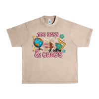 French Oak 100 days of coffe and chaos Urban Heavy Tee - MaliasSmallBusiness