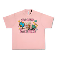 Salmon 100 days of coffe and chaos Urban Heavy Tee - MaliasSmallBusiness
