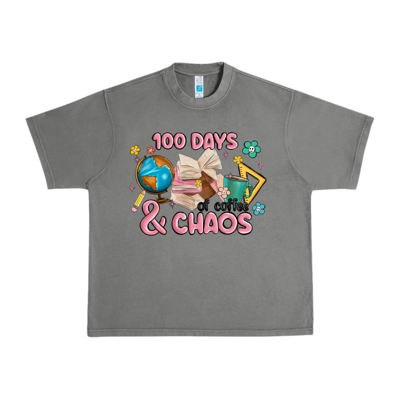 100 Days Of Coffe And Chaos Urban Heavy Tee by MaliasSmallBusiness | Teevron