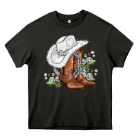 Asphalt white  cowgirl  and roses Heavy Core Tee - AdoDesignShop
