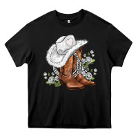 Black white  cowgirl  and roses Heavy Core Tee - AdoDesignShop