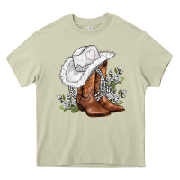 Mossy white  cowgirl  and roses Heavy Core Tee - AdoDesignShop