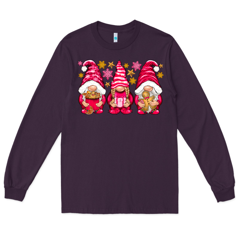 Pink Christmas Gnomes Long Sleeve Tee by NancyCooperArtShop | Teevron