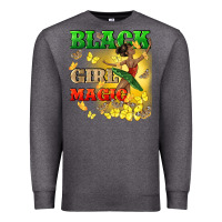 Charcoal Heather black girl magic Premium Sweatshirt - CowGirlArtShop