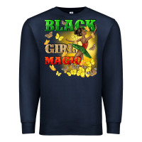 Navy black girl magic Premium Sweatshirt - CowGirlArtShop