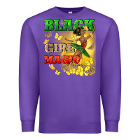 Purple black girl magic Premium Sweatshirt - CowGirlArtShop