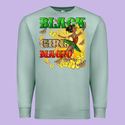 Black Girl Magic Premium Sweatshirt Designed By Cowgirlartshop