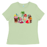 Matcha summer coffee cups Ladies Tee - AdoDesignShop