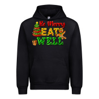 Black be merry eat well Urban Hoodie - FaDigitalArtStudio