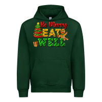 Forest Green be merry eat well Urban Hoodie - FaDigitalArtStudio