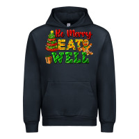 Navy be merry eat well Urban Hoodie - FaDigitalArtStudio