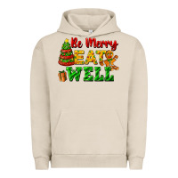 Pigment French Oak be merry eat well Urban Hoodie - FaDigitalArtStudio