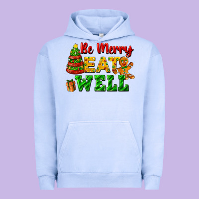 Be Merry Eat Well Urban Hoodie Designed By Fadigitalartstudio