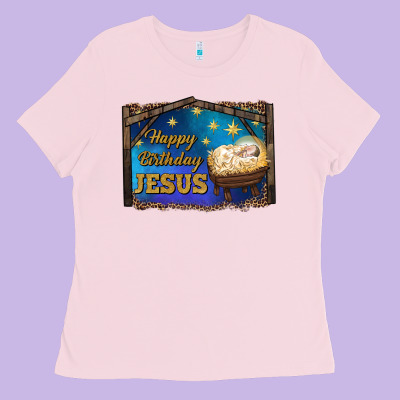 Happy Birthday Jesus Ladies Tee Designed By Ranaportraitstore