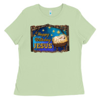 Matcha happy birthday jesus Ladies Tee - RanaPortraitStore