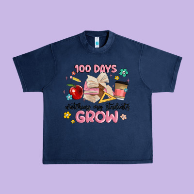 100 Days Of Watching My Students Grow Urban Heavy Tee Designed By Maliassmallbusiness