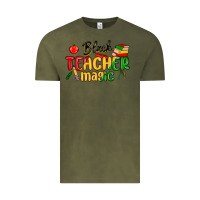 Vintage Olive black teacher magic juneteenth Vintage Tee - MaliasSmallBusiness