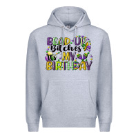 Heather Grey bead up bitches itsmy birthday cg (1) Premium Hoodie - CowGirlArtShop