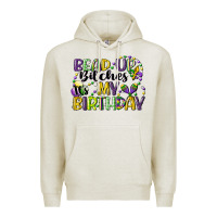 Oatmeal Heather bead up bitches itsmy birthday cg (1) Premium Hoodie - CowGirlArtShop