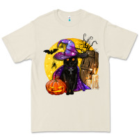 Bone black witch cat coffin and moon Premium Tee - BundleAndBundleShop