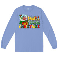 Colony Blue Small town Christmas Long Sleeve Tee - NancyCooperArtShop