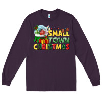 Plum Small town Christmas Long Sleeve Tee - NancyCooperArtShop
