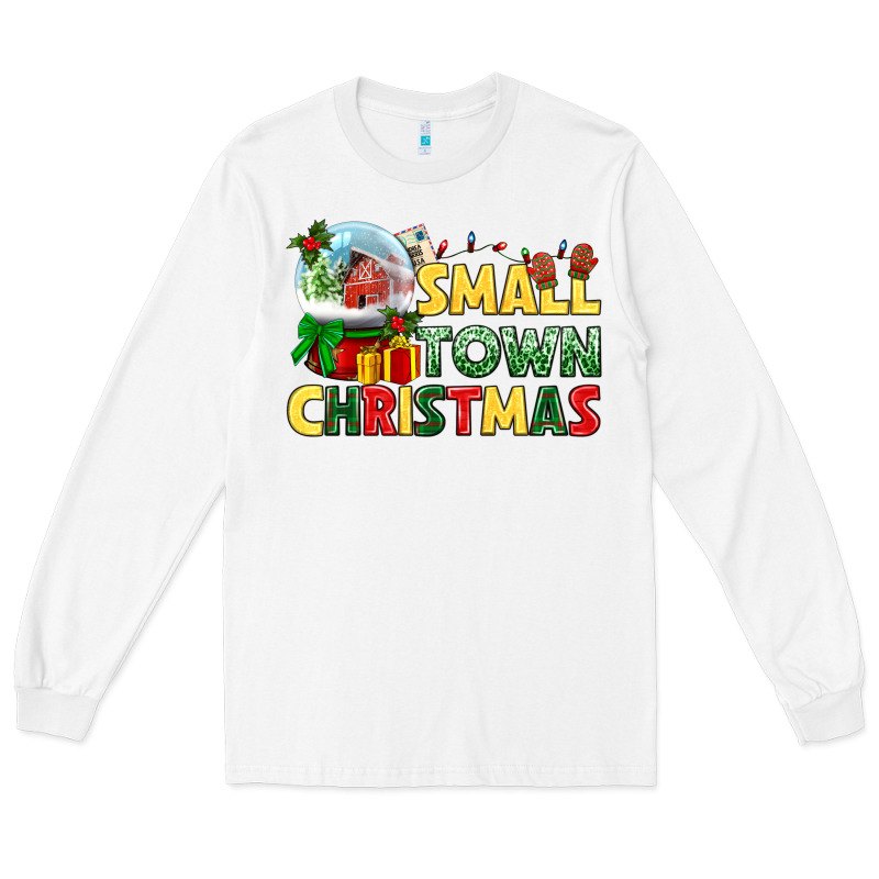 Small Town Christmas Long Sleeve Tee by NancyCooperArtShop | Teevron